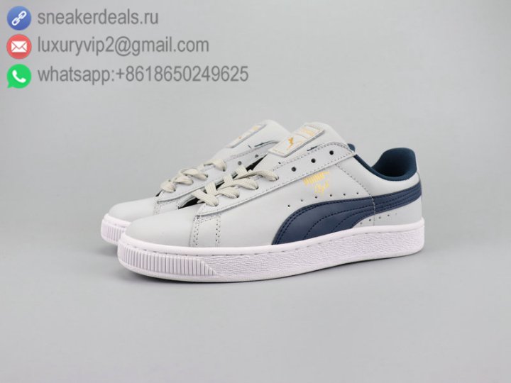 Puma Clyde CREEPER WHITE Unisex Shoes Low White Blue Size 36-44